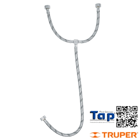 Imagen de MANGUERA "T" ACERO INOX 55 CM P LAVABO FOSET