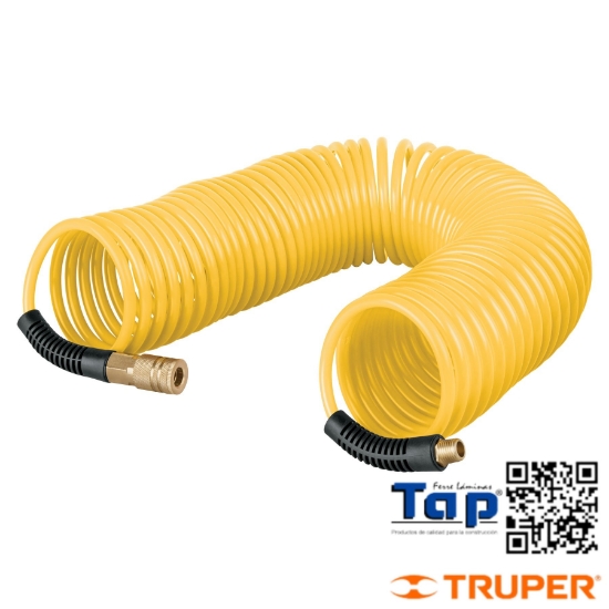 Imagen de MANGUERA T RESORTE P COMPRESOR  15 M X 1/4" PRETUL