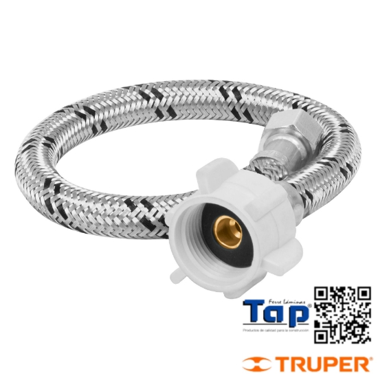 Imagen de MANGUERA WC ACERO INOX 013 1/2"X7/8" 35 CM CONECTOR PCO