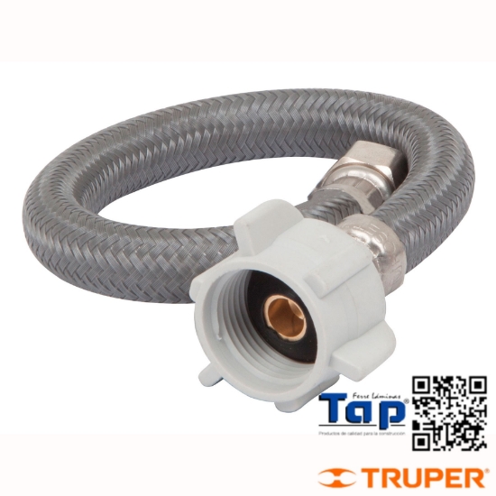 Imagen de MANGUERA WC VINILO 009 3/8"X7/8" 30 CM CONECTOR PCO