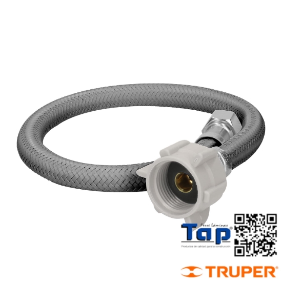 Imagen de MANGUERA WC VINILO 009 3/8"X7/8" 50 CM CONECTOR PCO