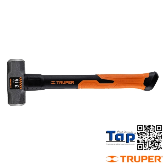 Imagen de MARRO OCTAGONAL  3 LB MANGO FIBRA VIDRIO 350 14" TRUPER