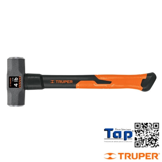 Imagen de MARRO OCTAGONAL  4 LB MANGO FIBRA VIDRIO 350 14" TRUPER