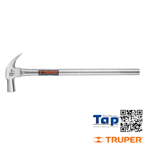 Imagen de MARTILLO CABEZA CONICA 29 MM UÑA CURVA MANGO, TUBULAR