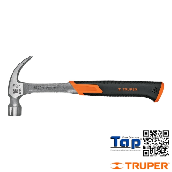 Imagen de MARTILLO FORJADO 16 OZ UÑA CURVA MANGO C NEOPRENO EXPERT