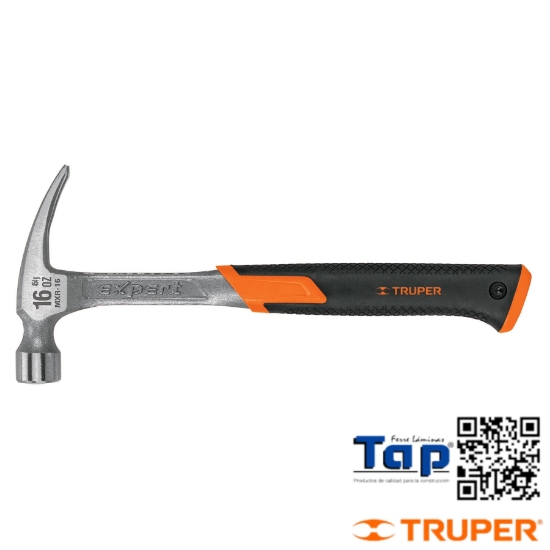 Imagen de MARTILLO FORJADO 16 OZ UÑA RECTA MANGO C NEOPRENO EXPERT