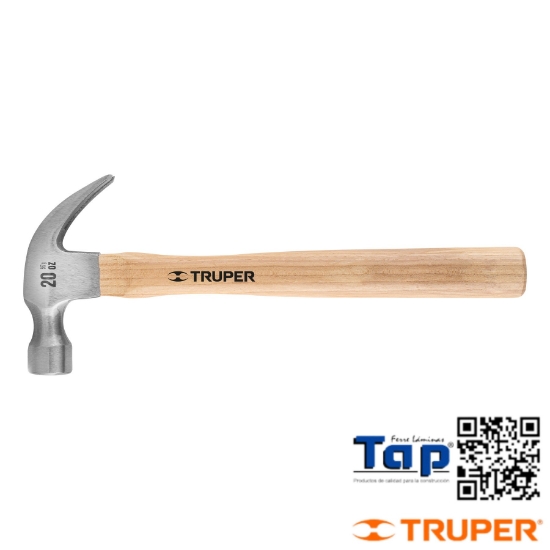 Imagen de MARTILLO PULIDO 20 OZ UÑA CURVA MANGO MAD TRUPER