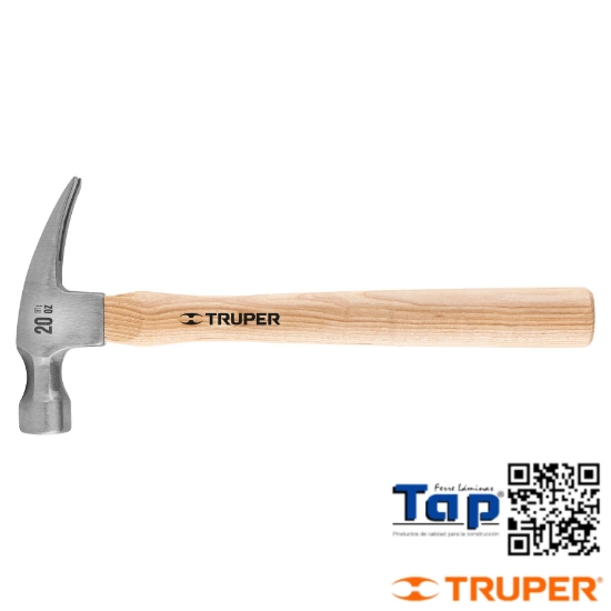 Imagen de MARTILLO PULIDO 20 OZ UÑA RECTA MANGO MAD TRUPER
