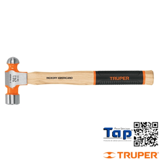 Imagen de MARTILLO PULIDO BOLA 24 OZ MANGO HICKORY TRUPER GRIP