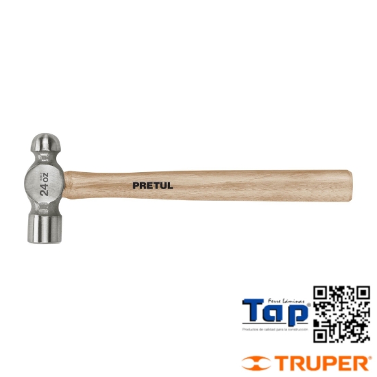 Imagen de MARTILLO PULIDO BOLA 24 OZ MANGO MAD PRETUL