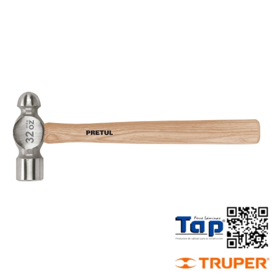 Imagen de MARTILLO PULIDO BOLA 32 OZ MANGO MAD PRETUL