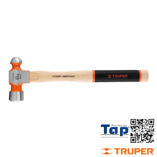 Imagen de MARTILLO PULIDO BOLA 40 OZ MANGO HICKORY TRUPER GRIP