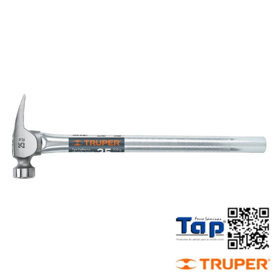 Imagen de MARTILLO TUBULAR 25 OZ UÑA CALIFORNIA RIPPER CARA FRESADA
