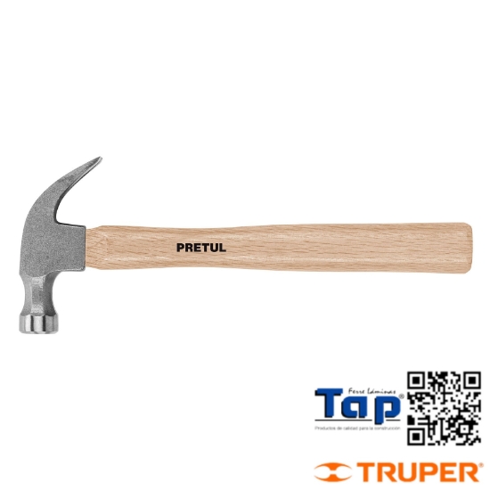 Imagen de MARTILLO UÑA CURVA 16 OZ PRETUL