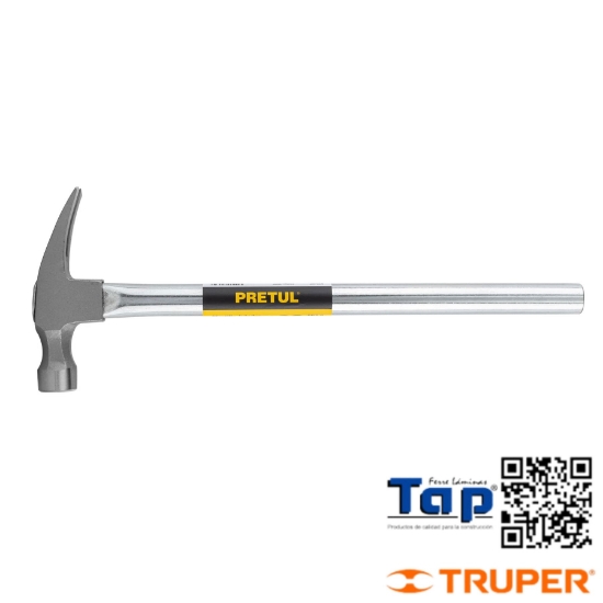 Imagen de MARTILLO UÑA RECTA 20 OZ MANGO TUBULAR PRETUL