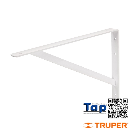 Imagen de MENSULA ACERO REFORZADA BLANCA 10X400 16" FIERO