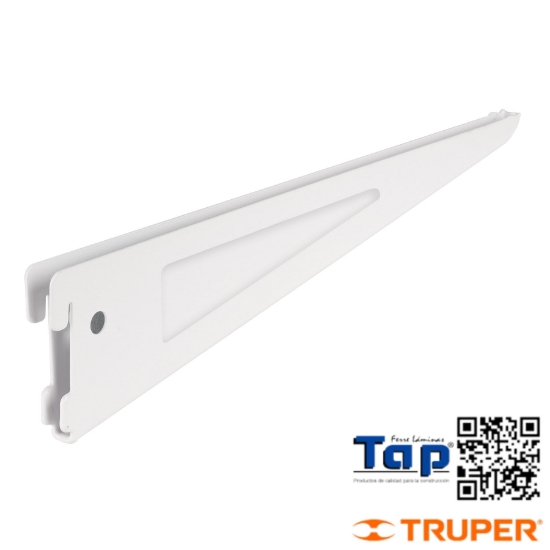 Imagen de MENSULA PLANA BLANCA P CREMALLERA DOBLE 32CM FIERO