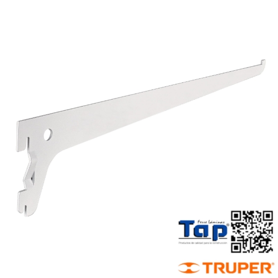 Imagen de MENSULA PLANA BLANCA P CREMALLERA SENCILLA 30CM FIERO