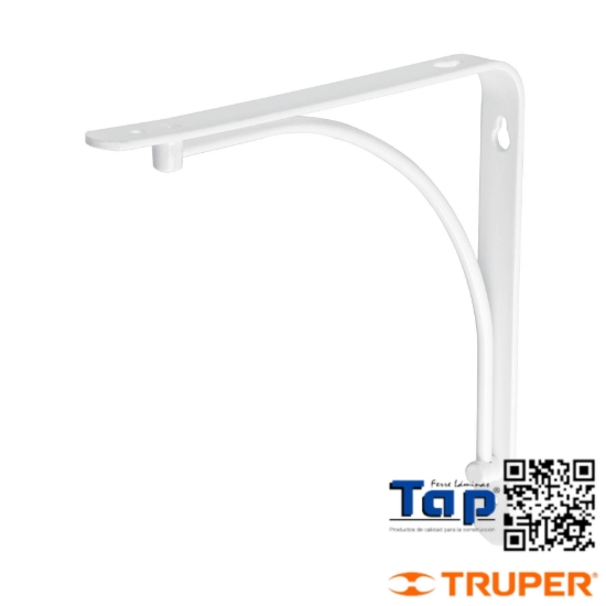 Imagen de MENSULA REFORZADA BLANCA  8X200 8" DISEÑO ALAMBRON FIERO