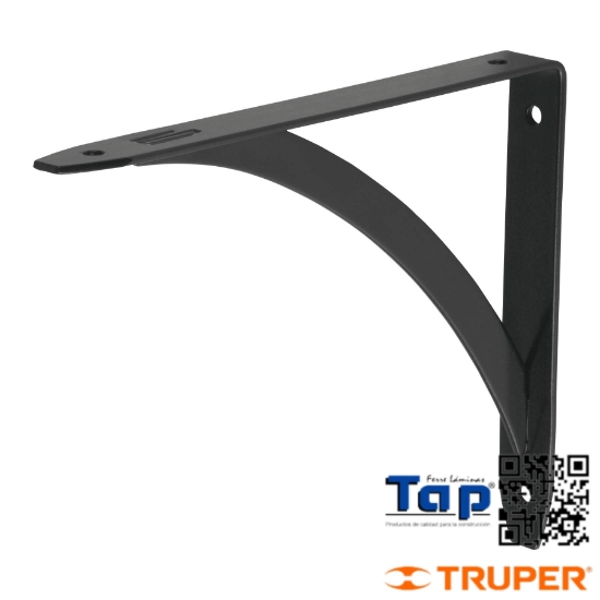 Imagen de MENSULA REFORZADA NEGRA  5X175 7" DISEÑO BARRA FIERO