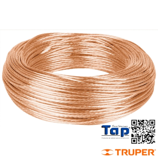 Imagen de CABLE DESNUDO COBRE CAL 10 AWG ROLLO 100 M X METRO