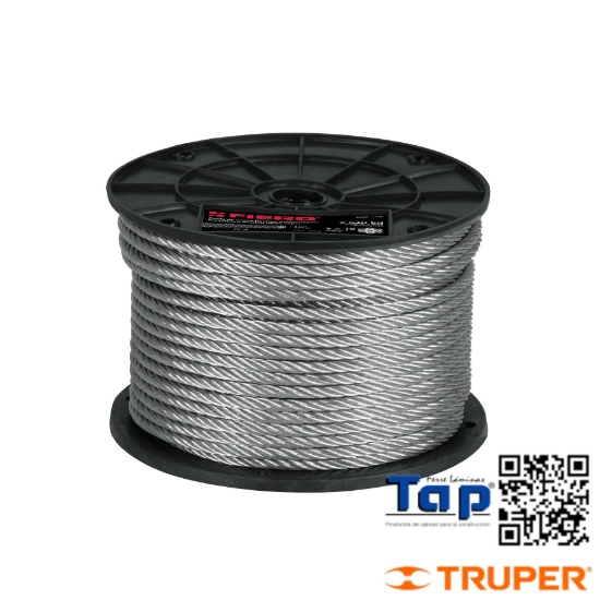 Imagen de CABLE FLEX 006 1/4" ACERO 7X19 HILOS  75 M X METRO