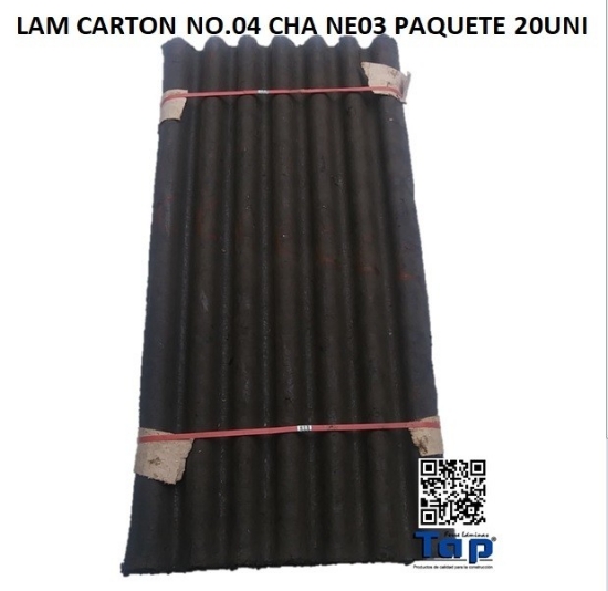 Imagen de LAM CARTON NO.04 CHA NE03 PAQUETE 20UNI