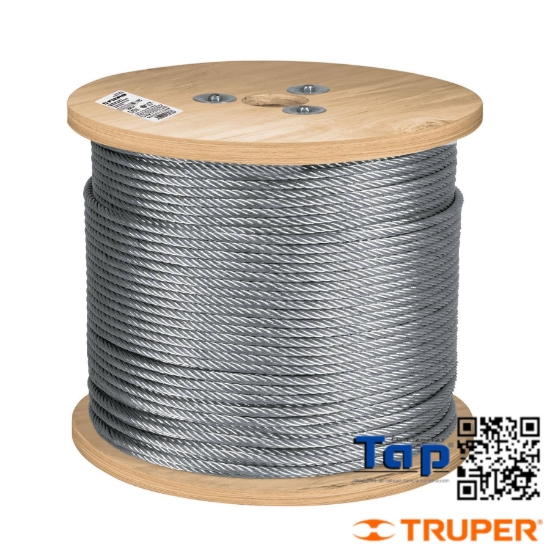 Imagen de CABLE FLEX 009 3/8" ACERO 7X19 HILOS 75 M X METRO