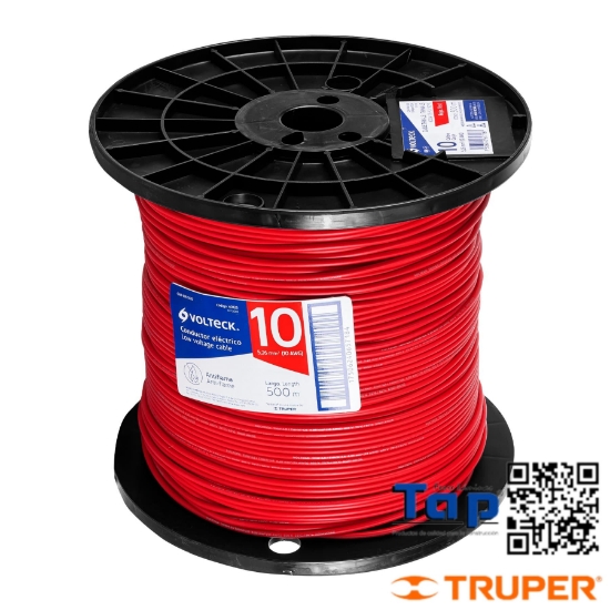Imagen de CABLE THHW-LS 10 AWG ROJO EN CARRETE 500 M X METRO
