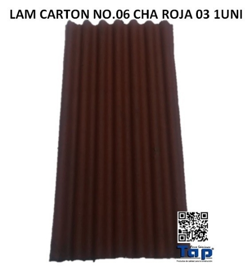 Imagen de LAM CARTON NO.06 CHA ROJA 03 1UNI