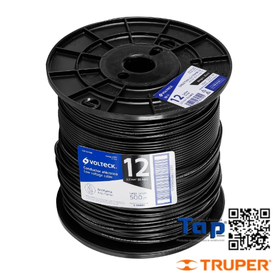 Imagen de CABLE THHW-LS 12 AWG NEGRO EN CARRETE 500 M X METRO