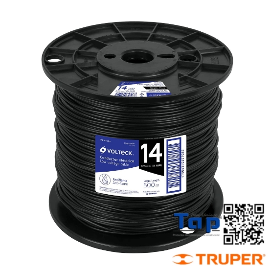 Imagen de CABLE THHW-LS 14 AWG NEGRO EN CARRETE 500 M X METRO