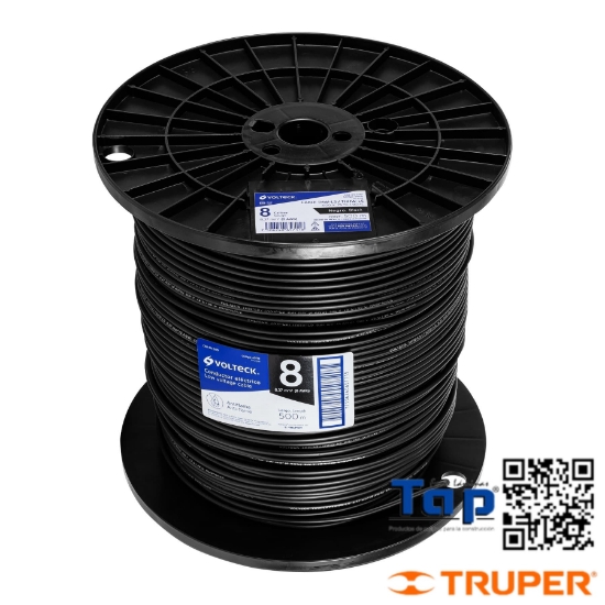 Imagen de CABLE THHW-LS 8 AWG NEGRO EN CARRETE 500 M X METRO