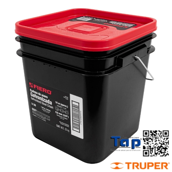 Imagen de CADENA GALVANIZADA 006 1/4" 35 M X METRO EN CUBETA FIERO