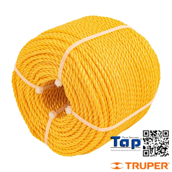 Imagen de CUERDA AMARILLA  4 MM EN ROLLO 2,380 M X METRO FIERO
