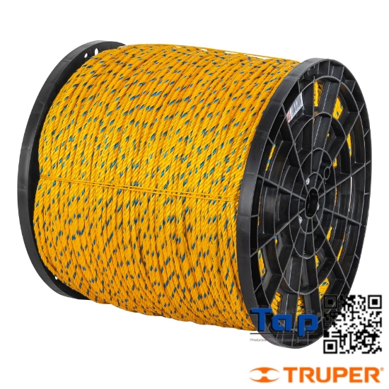 Imagen de CUERDA AMARILLA  6 MM EN ROLLO 920 M X METRO FIERO
