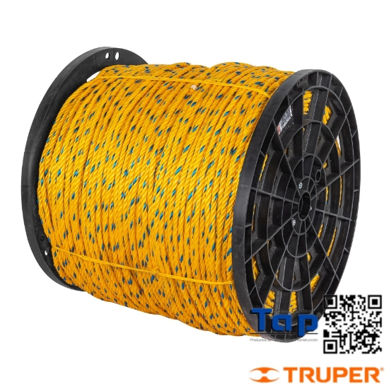 Imagen de CUERDA AMARILLA  8 MM EN ROLLO 640 M X METRO FIERO