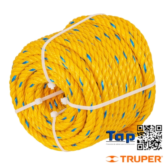 Imagen de CUERDA AMARILLA 10 MM EN ROLLO 22 M X METRO FIERO