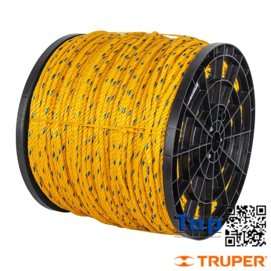 Imagen de CUERDA AMARILLA 10 MM EN ROLLO 440 M X METRO FIERO