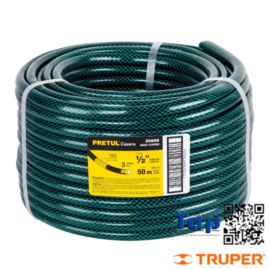 Imagen de MANGUERA 013 1/2" 3 CAPAS EN ROLLO  50 M X METRO PRETUL