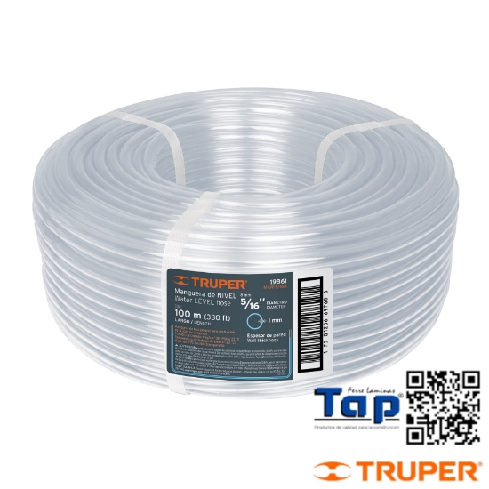 Imagen de MANGUERA 013 1/2" NIVEL EN ROLLO 100 M X METRO TRUPER