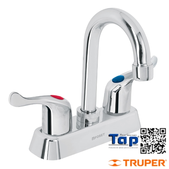 Imagen de MEZCLADORA  PCO 100 4" CUELLO T. BAR P LAVABO PALANCA