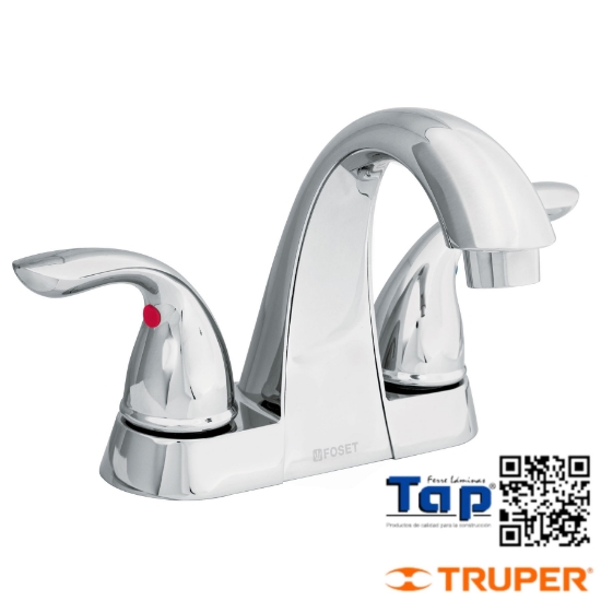 Imagen de MEZCLADORA 100 4" CUELLO ALTO P LAVABO FOSET