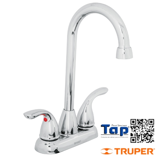 Imagen de MEZCLADORA 100 4" CUELLO T BAR P LAVABO FOSET