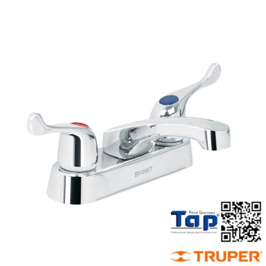 Imagen de MEZCLADORA 100 4" P LAVABO NARIZ LARGA MANERAL PALANCA
