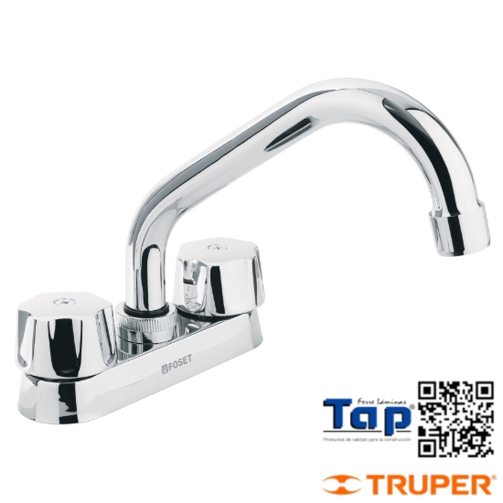 Imagen de MEZCLADORA 100 4" P LAVABO TUBULAR CARTUCHO CERAMICO