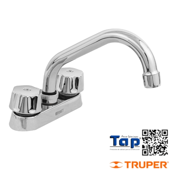 Imagen de MEZCLADORA 100 4" P LAVABO TUBULAR CARTUCHO COMPRESION