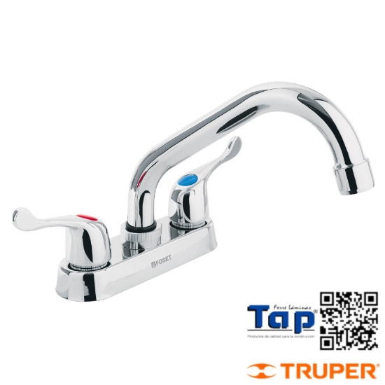 Imagen de MEZCLADORA 100 4" P LAVABO TUBULAR MANERAL PALANCA
