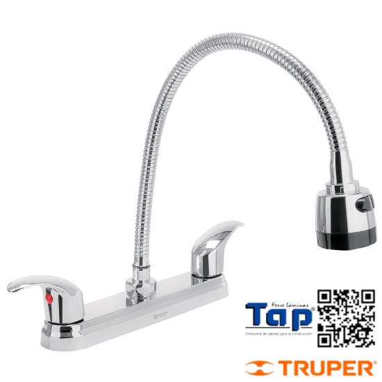 Imagen de MEZCLADORA INOX 200 8" P FREGADERO FLEX PALANCA FOSET