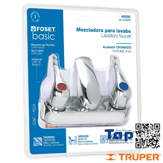 Imagen de MEZCLADORA MANERAL PALANCA P LAVABO FOSET